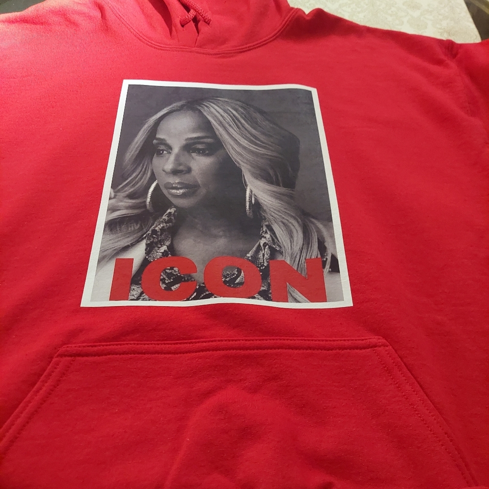 Icon hoodie with Mary J Blige as the icon. Made by me
